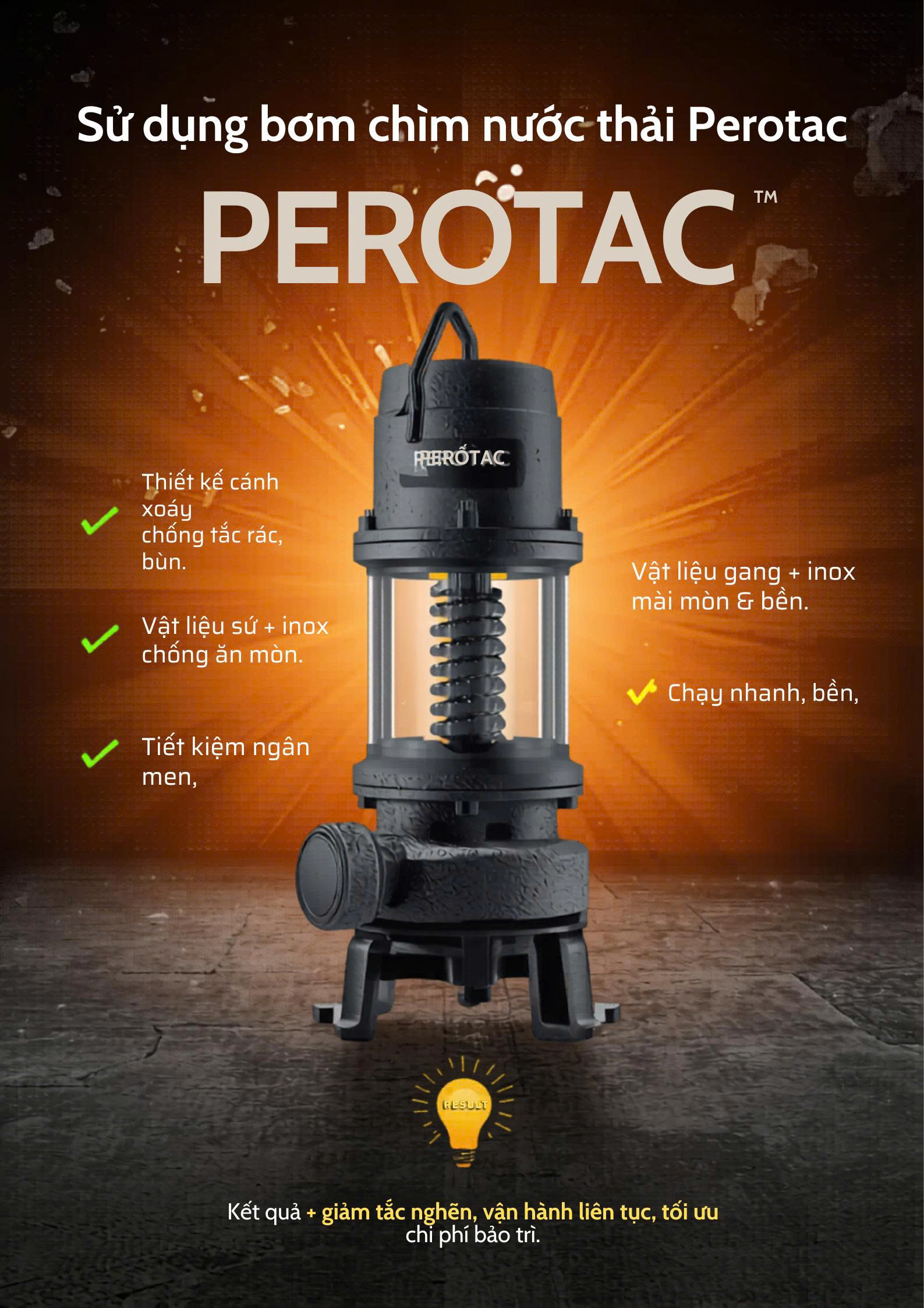 Máy bơm chìm nước thải & bùn đặc (Submersible Pumps)
