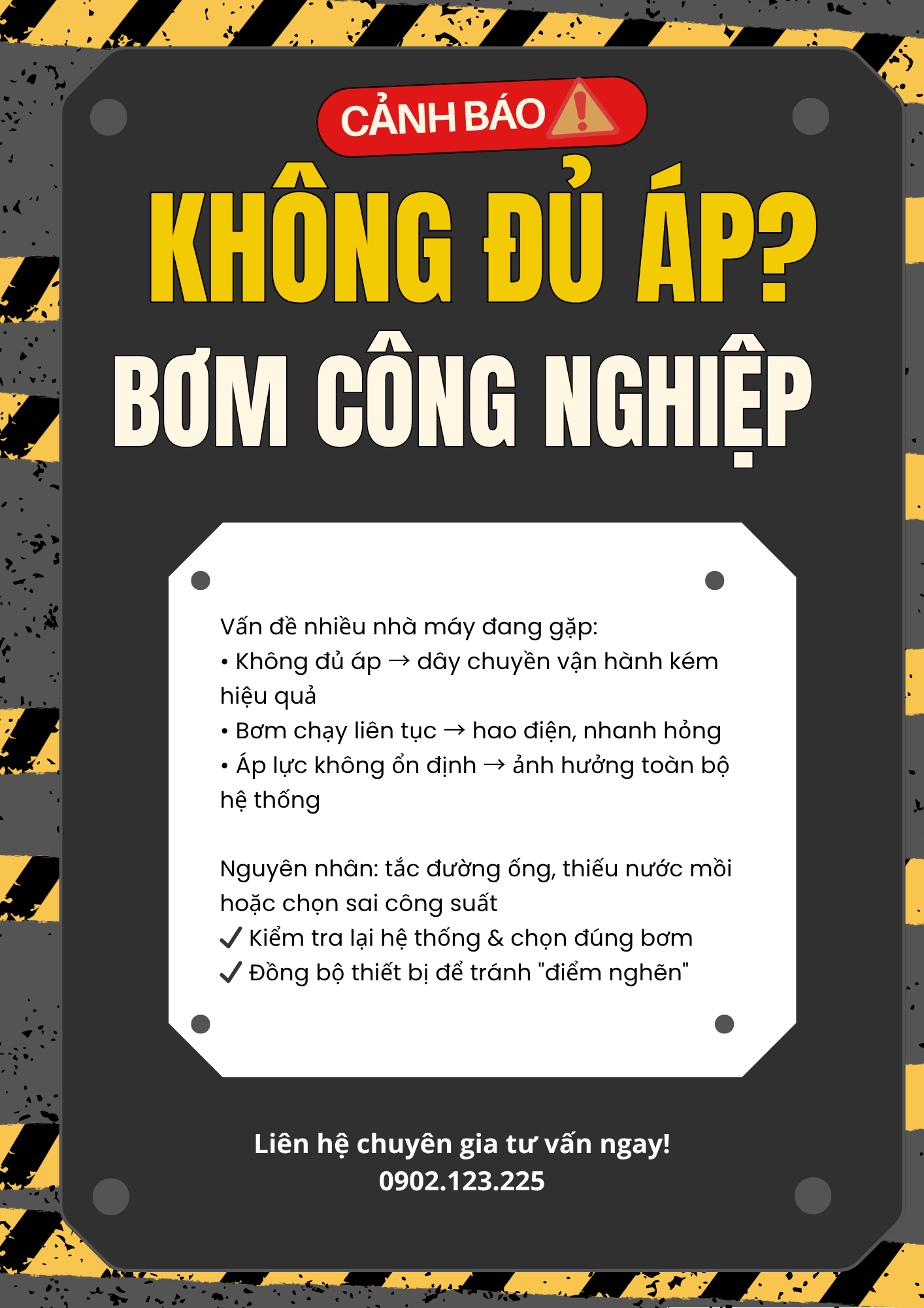 Bơm công nghiệp không đủ áp? Giải pháp xử lý triệt để cho nhà máy – Pump Pro