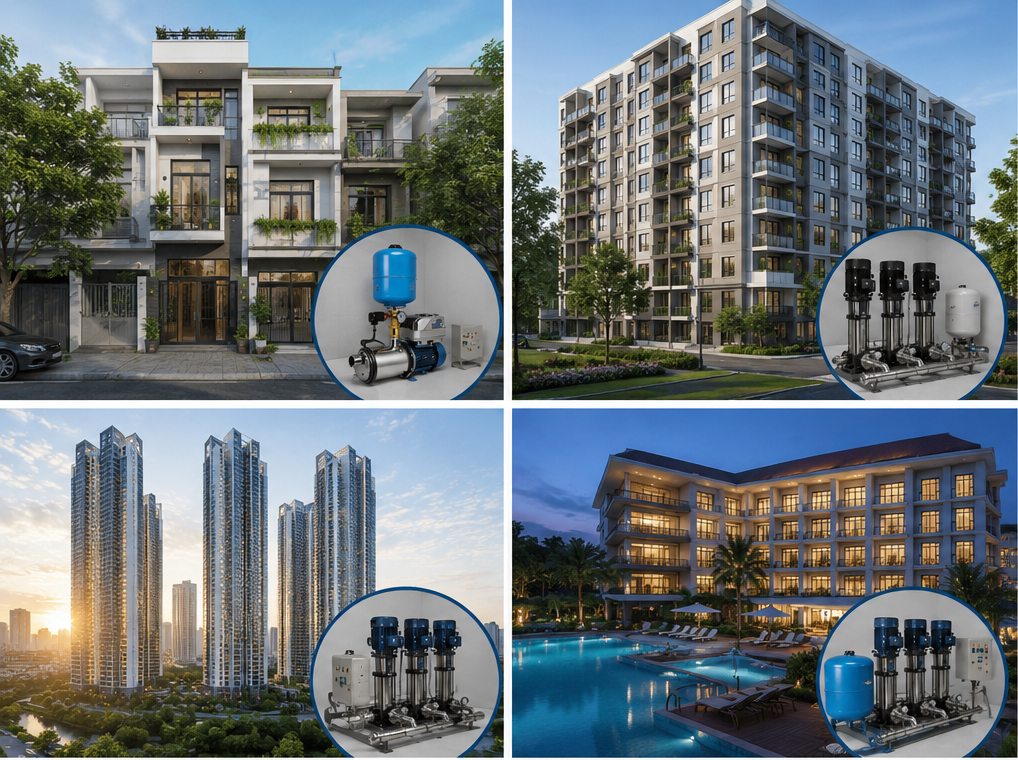 Giá Hệ Thống Bơm Tăng Áp Nhà Cao Tầng 2026 — Bảng Giá Thực Tế Theo Quy Mô – Pump Pro