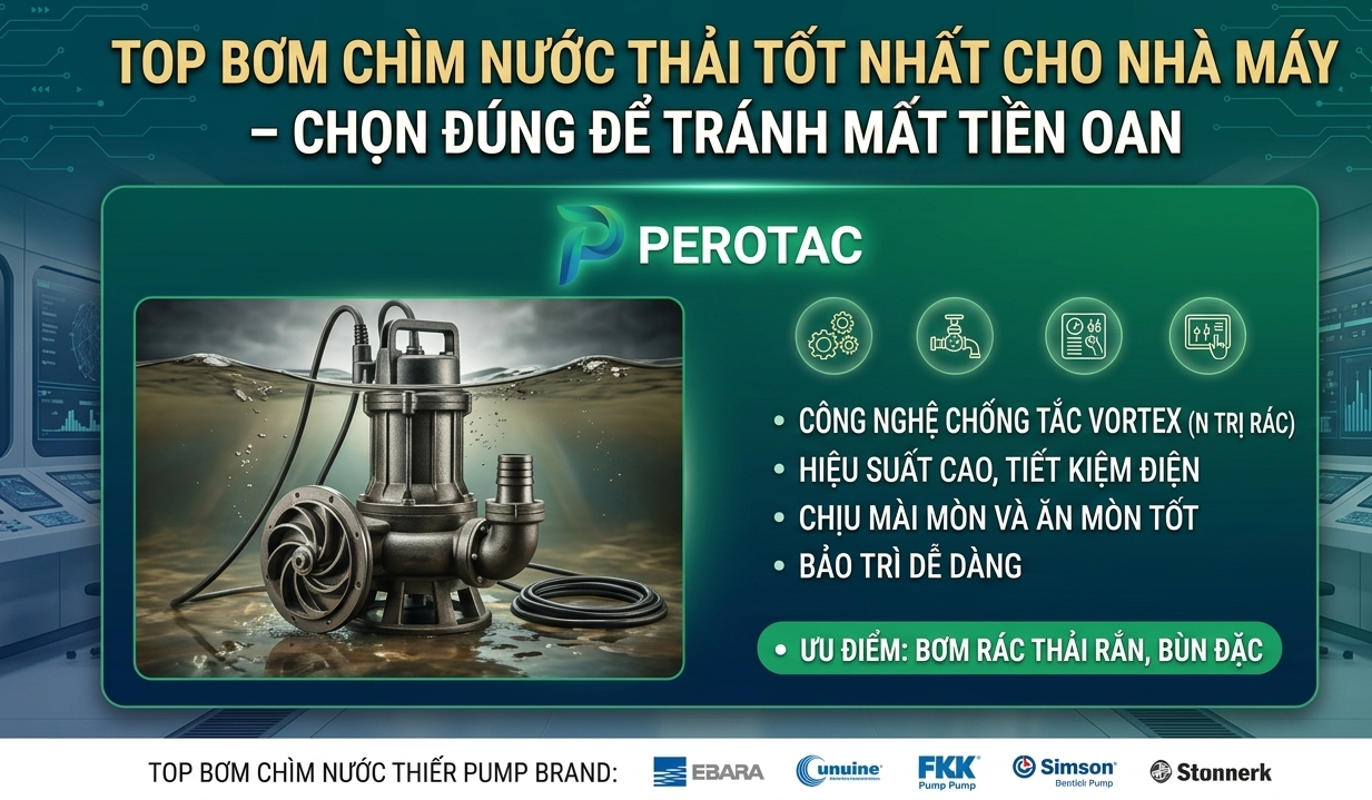 Tiêu Chí Chọn Bơm Chìm Nước Thải Cho Nhà Máy — Tránh Mất Tiền Oan – Pump Pro