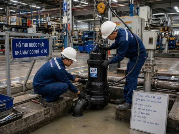 Máy bơm chìm nước thải cho nghành cơ khí | Pump Pro