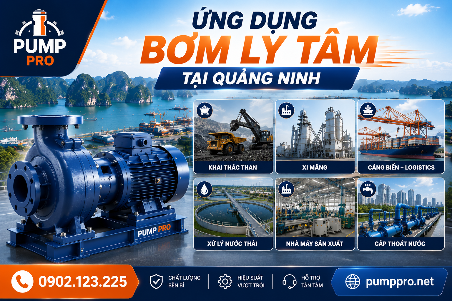 Ứng dụng bơm ly tâm từ Pump Pro tại Quảng Ninh