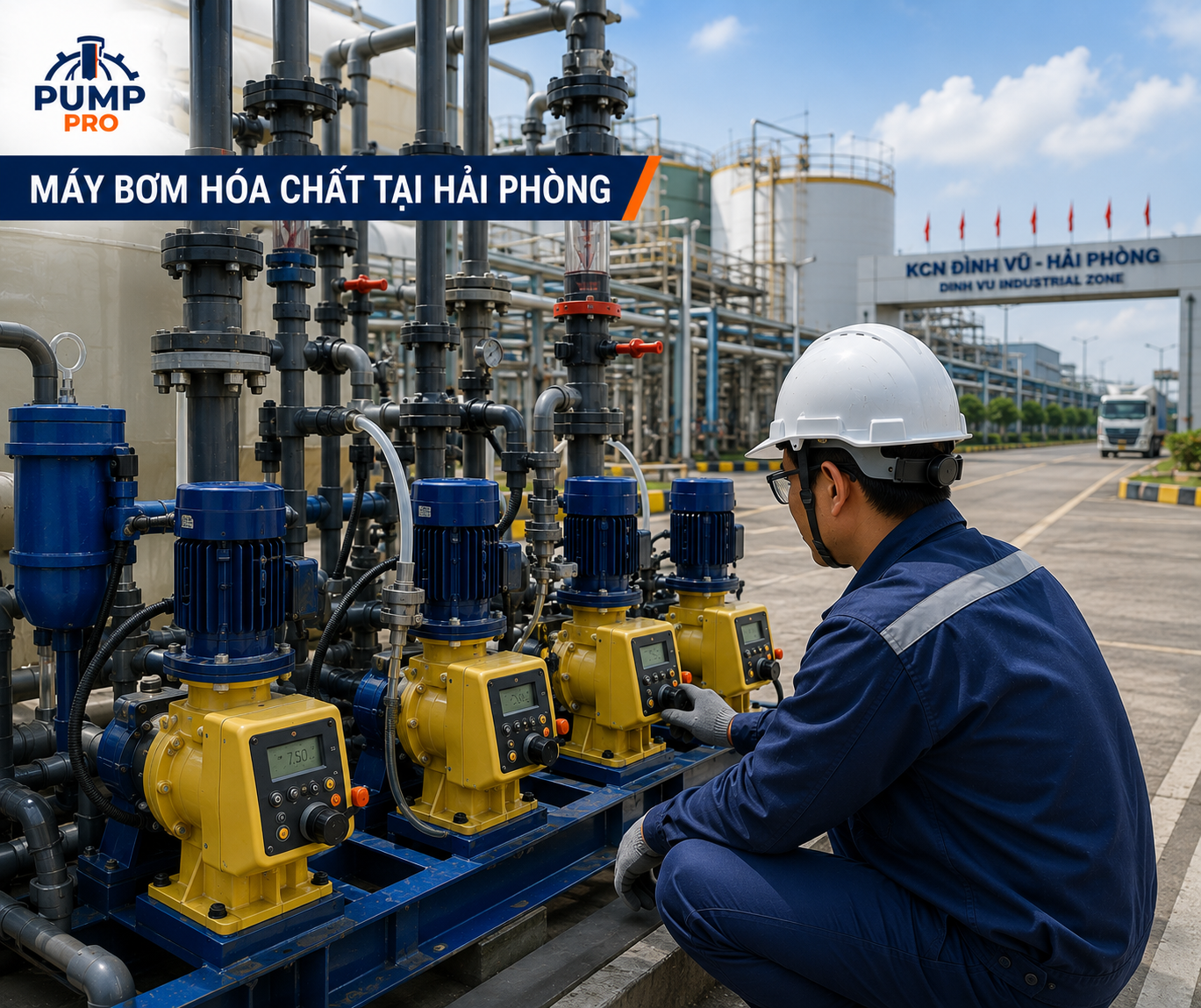 Máy bơm hóa chất tại Hải Phòng từ Pump Pro