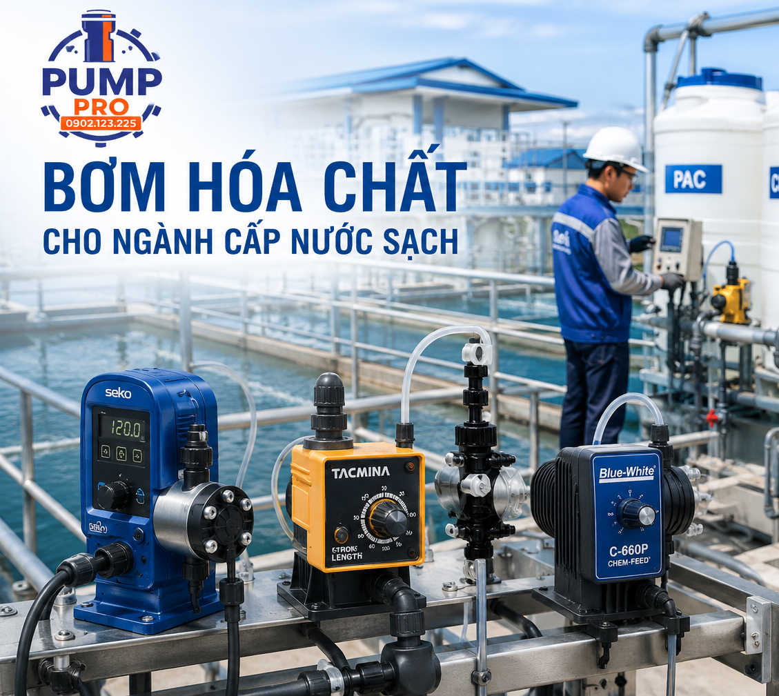 Bơm Hóa Chất Ngành Cấp Nước Sạch