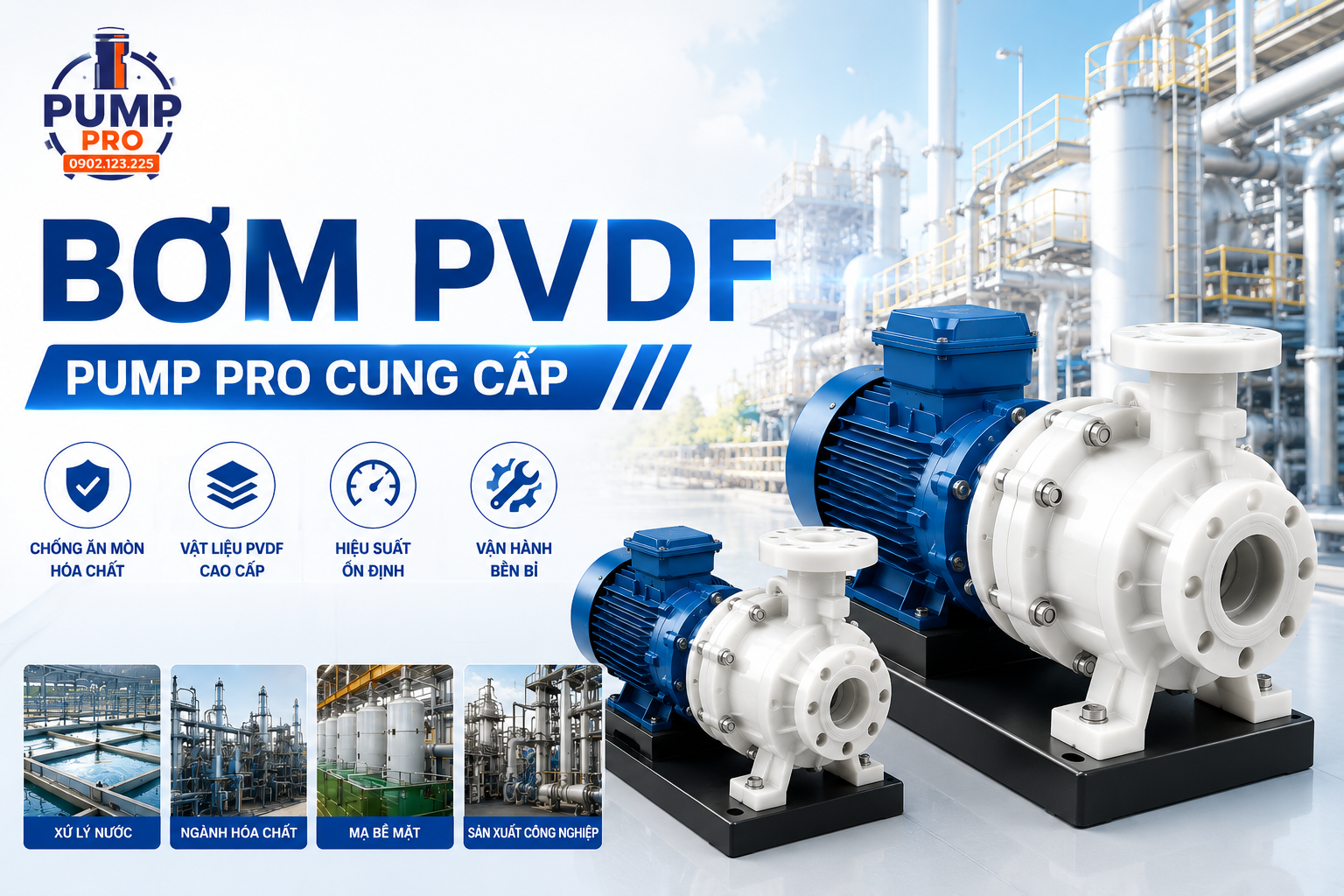 Nhà cung cấp Bơm PVDF chính hãng tại Hà Nội |Pump Pro