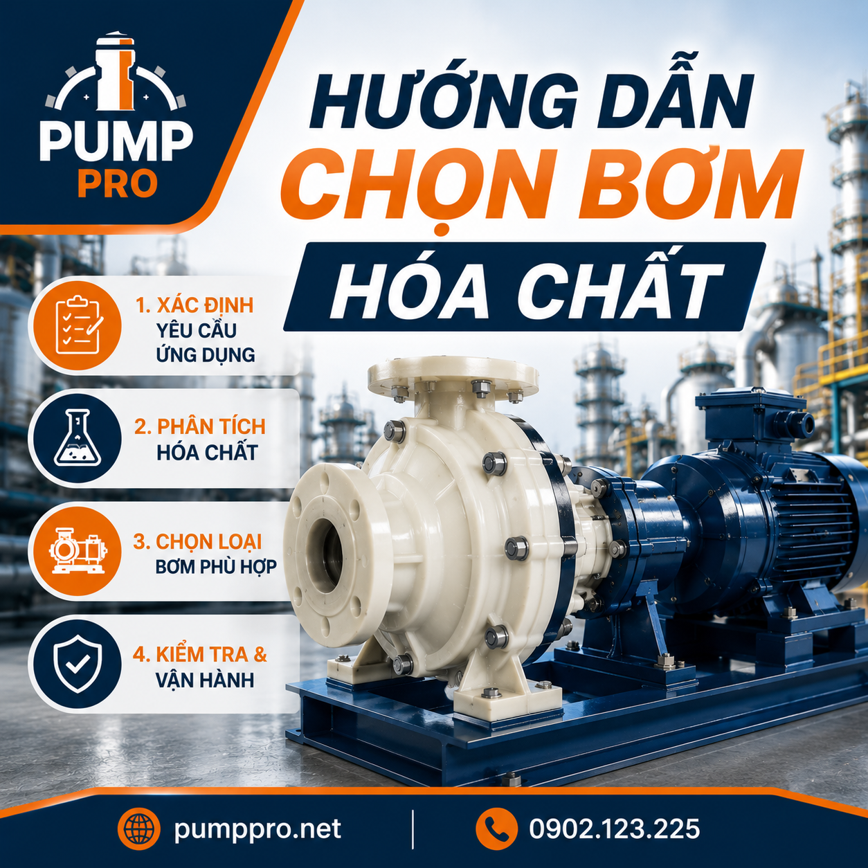Hướng dẫn toàn diện chọn bơm hóa chất