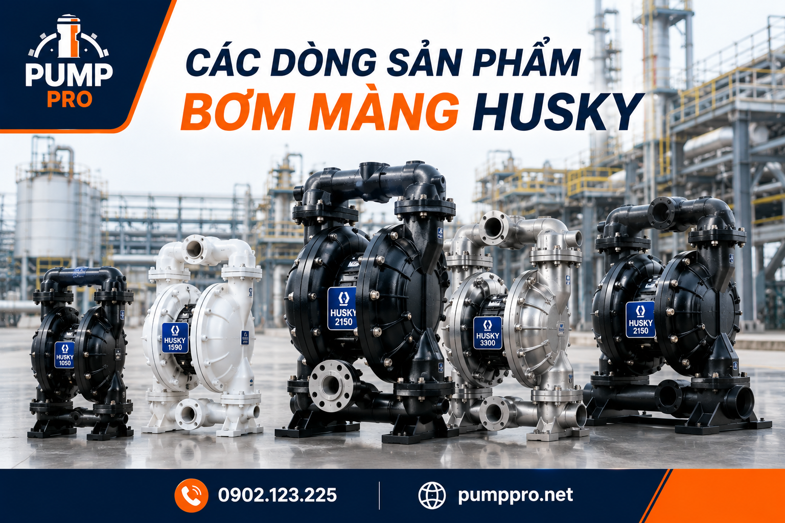 Các dòng sản phẩm Bơm Màng Husky từ Pump Pro