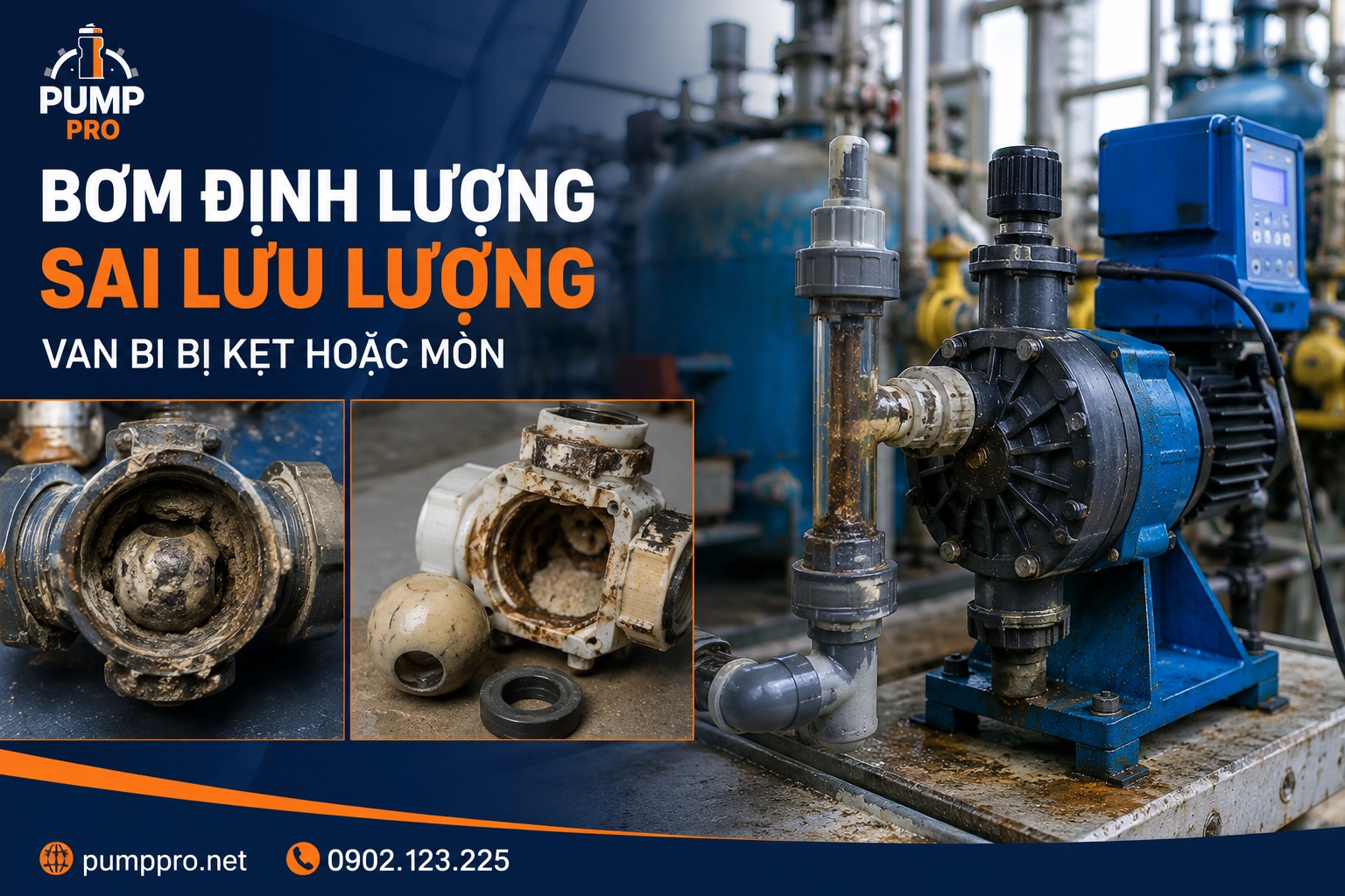 Van Bi Bị Kẹt Hoặc Mòn của Bơm định lượng | Pump Pro