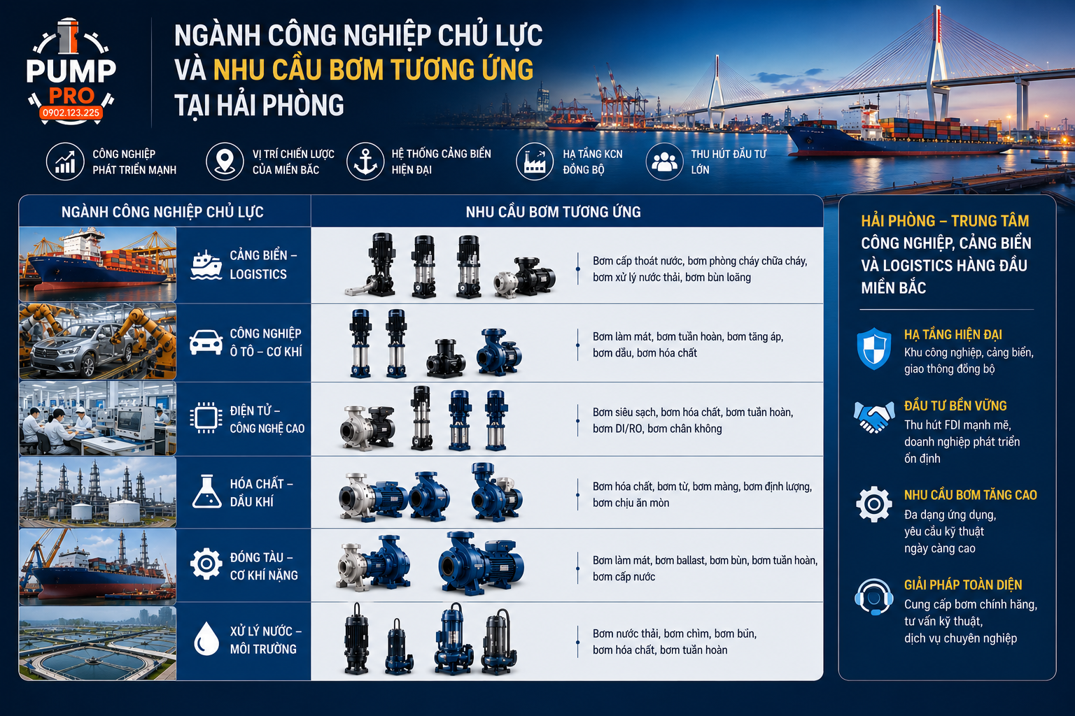Máy bơm công nghiệp tại Hải Phòng 