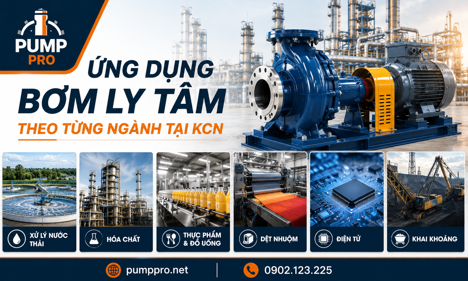 Ứng dụng của bơm ly tâm cho các nghành tại Việt Nam | Pump Pro