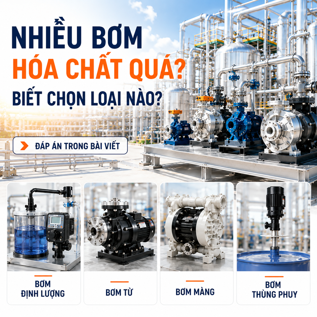 Chọn vật liệu bơm hóa chất
