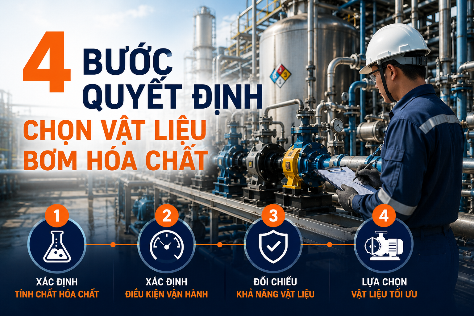 4 Bước Quyết Định Vật Liệu Bơm Thực Chiến