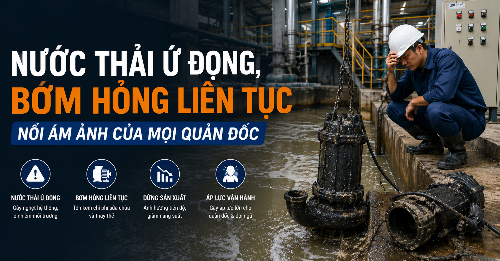 Nỗi ám ảnh khi bơm chìm nước thải hỏng | Pump Pro