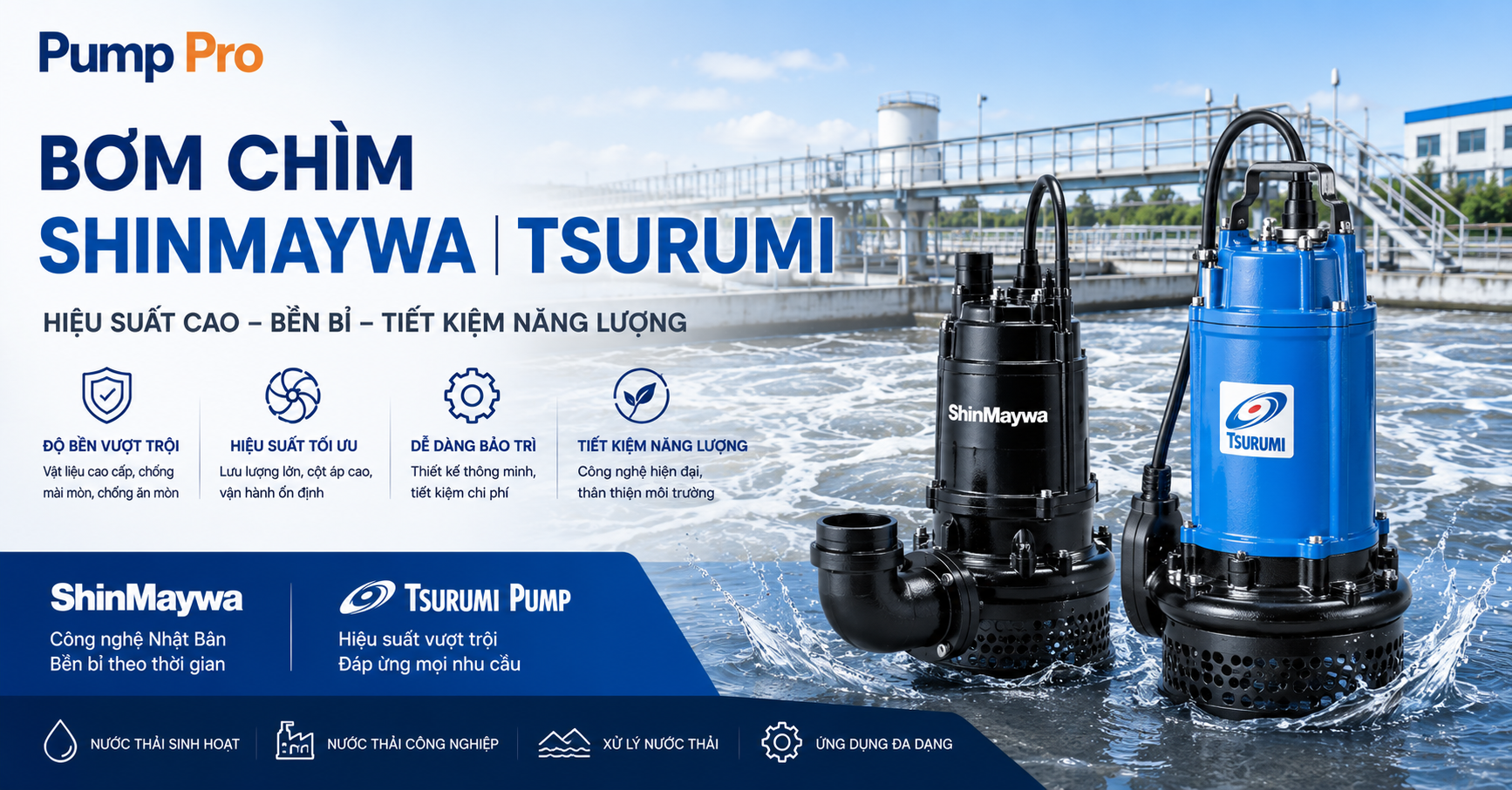 So sánh bơm chìm Perotac và Shimaywa - Tsumuri