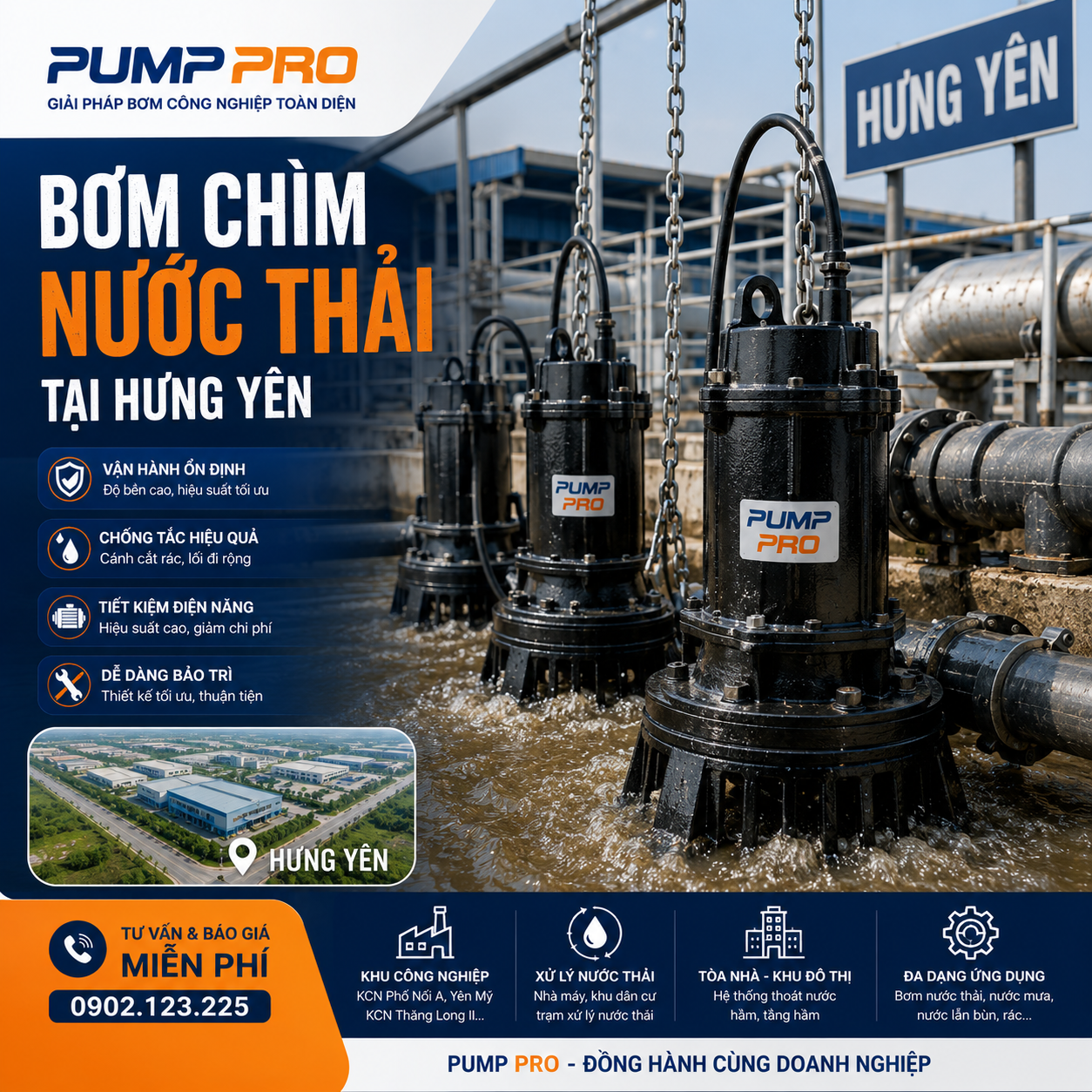 Bơm Chìm Nước Thải Tại Hưng Yên | Pump Pro