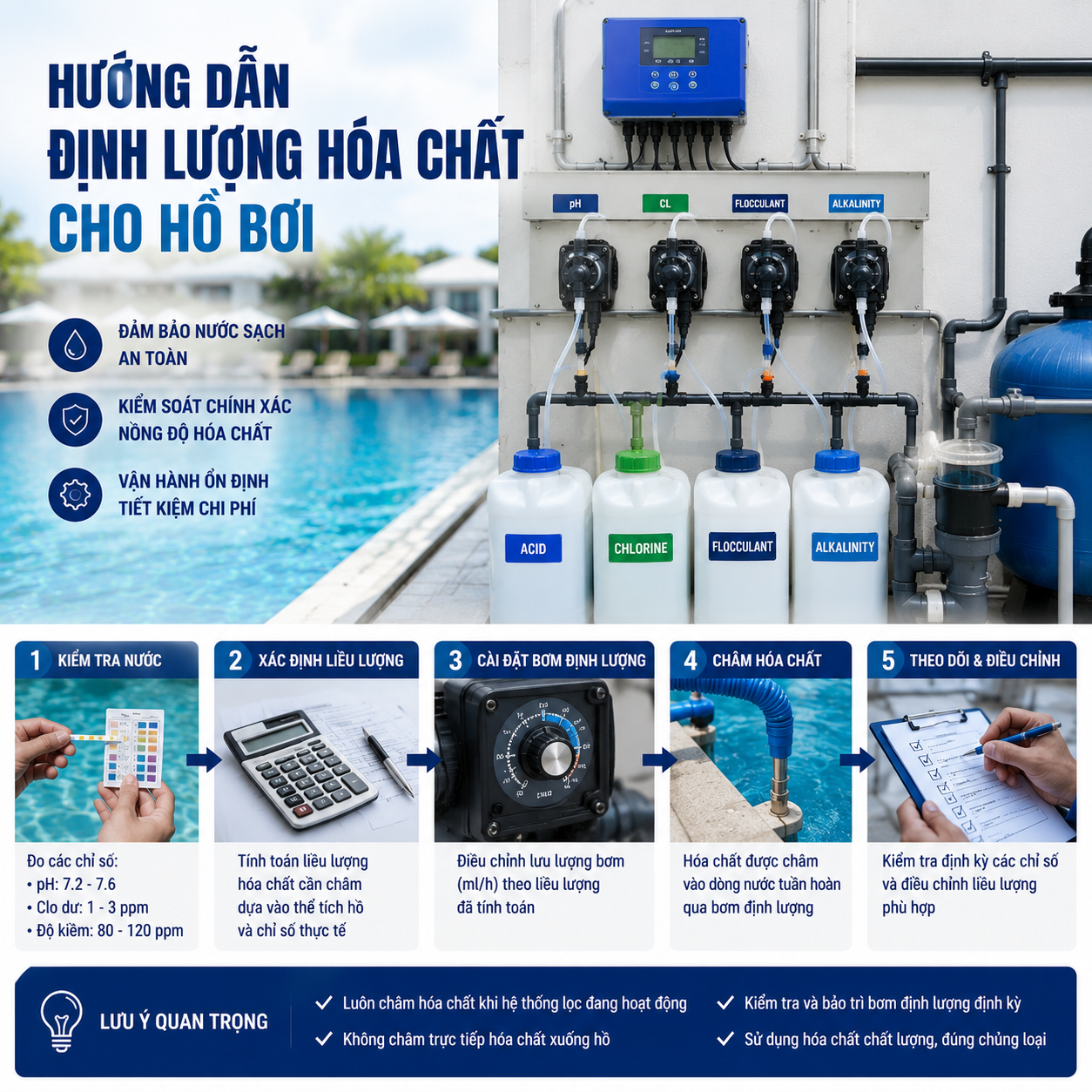 Bơm Hóa Chất Cho Hồ Bơi | Pump Pro