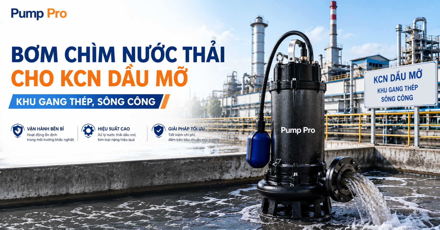 Bơm chìm cho mỏ dầu mõ tại KCN Thái Nguyên