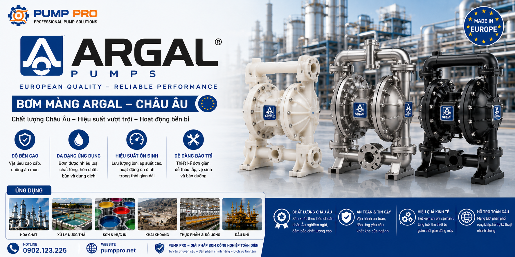 Bơm màng ARGAL (Châu Âu) | Pump Pro
