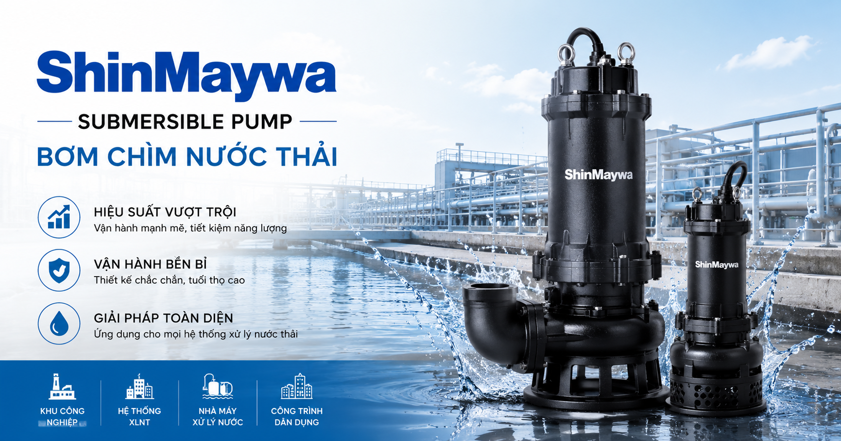 Bơm Chìm Nước Thải Shinmaywa