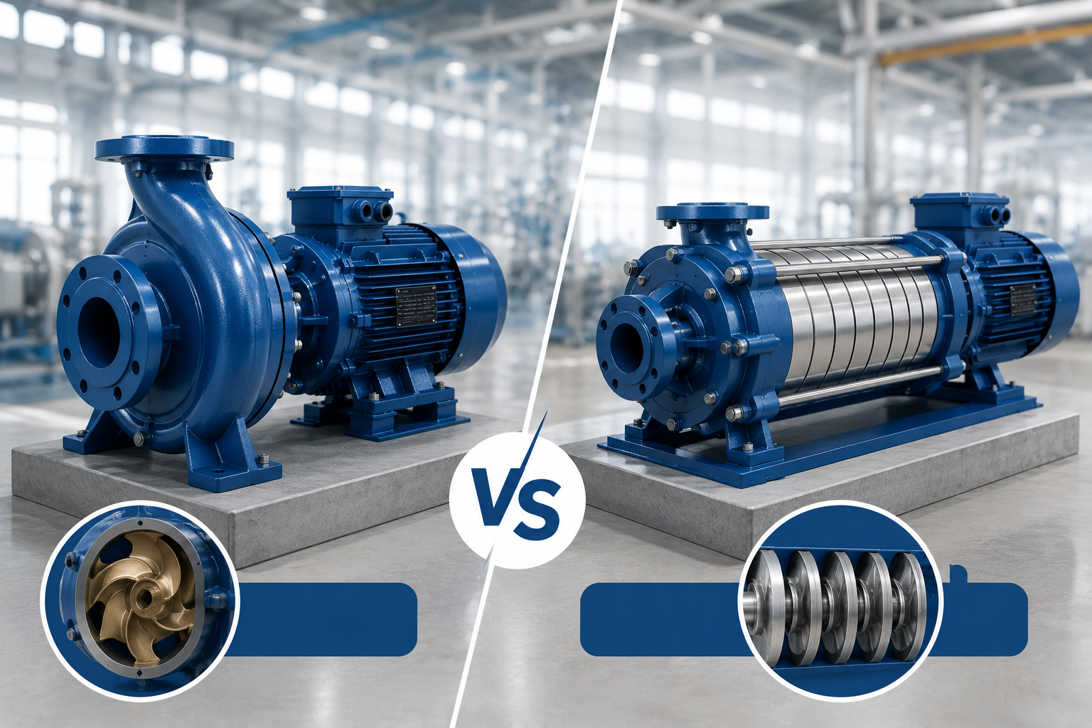 máy bơm trục đứng đa tầng cánh dùng cho hệ thống tăng áp và cấp nước lò hơi