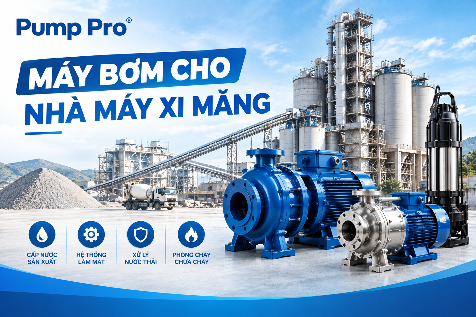 Bơm cho nhà máy xi măng