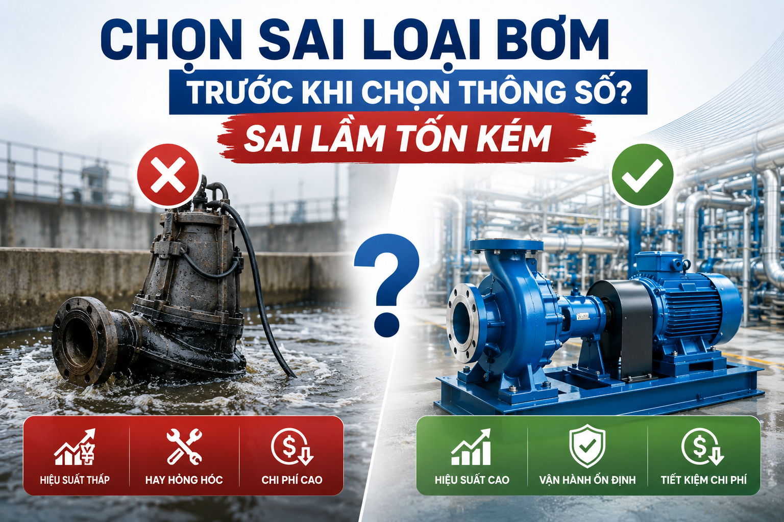 hướng dẫn lựa chọn máy bơm nước công nghiệp phù hợp cho công trình nhà máy