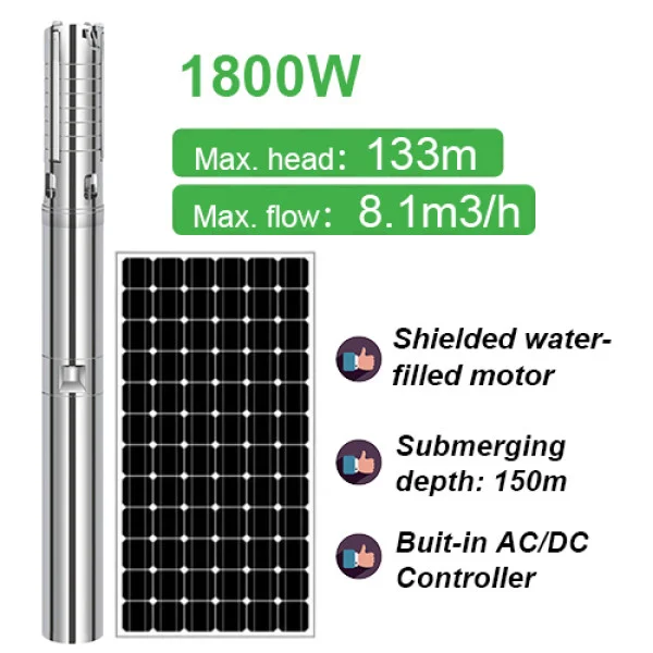 Máy bơm nước năng lượng mặt trời DIFFUL AC/DC có cánh quạt S/S Máy bơm nước năng lượng mặt trời DIFFUL AC/DC có cánh quạt S/S | Pump Pro