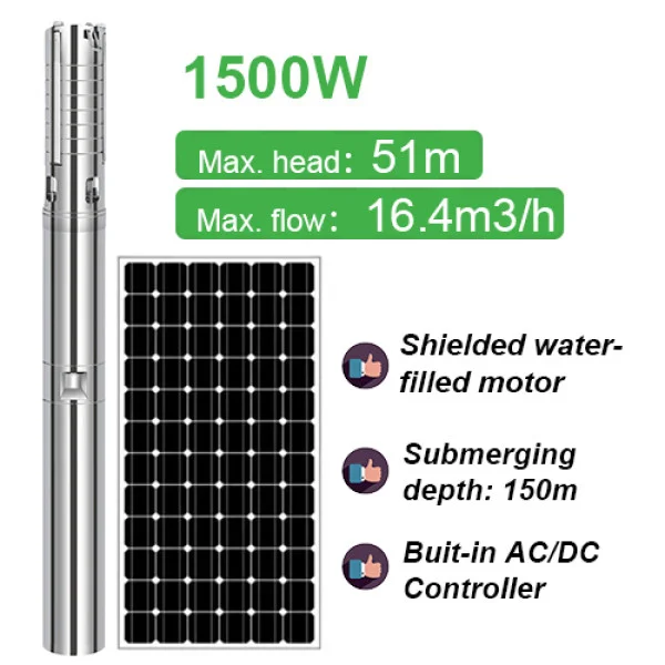 May bơm năng lượng mặt trời DIFFUL 2hp 1500w AC/DC cho giếng sâu May bơm năng lượng mặt trời DIFFUL 2hp 1500w AC/DC cho giếng sâu | Pump Pro