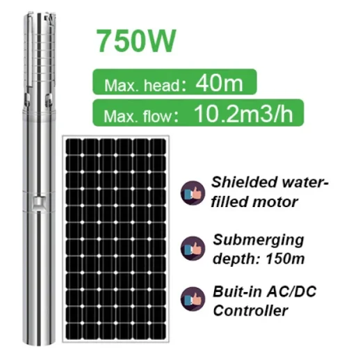 Máy bơm năng lượng mặt trời DIFFUL AC/DC 1HP | Pump Pro