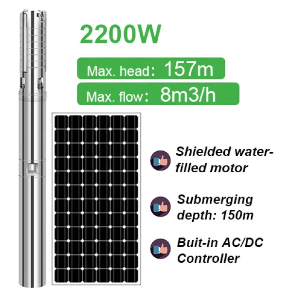 Máy bơm chìm năng lượng mặt trời AC/DC DIFFUL có cánh quạt S/S Máy bơm chìm năng lượng mặt trời AC/DC DIFFUL có cánh quạt S/S | Pump Pro