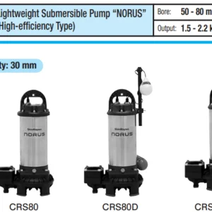Bơm chìm bơm cát SHINMAYWA Model CRS401T 0.15kW 380V cổng 40mm | Pump Pro