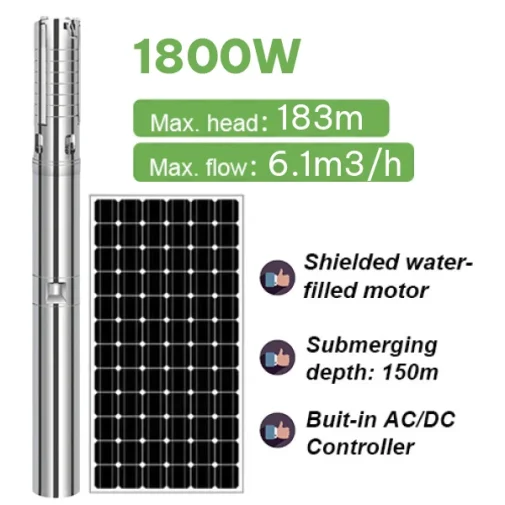Máy bơm giếng sâu năng lượng mặt trời AC/DC | Pump Pro