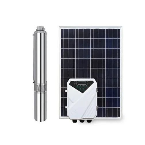 Máy bơm nước năng lượng mặt trời không chổi than DC làm mát bằng nước 4 inch với bộ điều khiển bên ngoài và cánh quạt bằng nhựa | Pump Pro