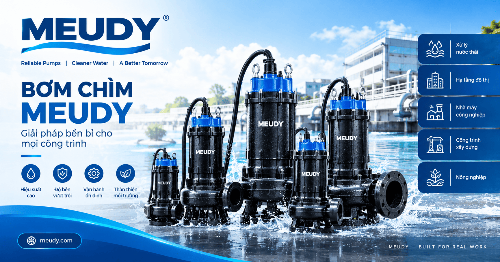 Thương hiệu của bơm Meudy | Pump Pro