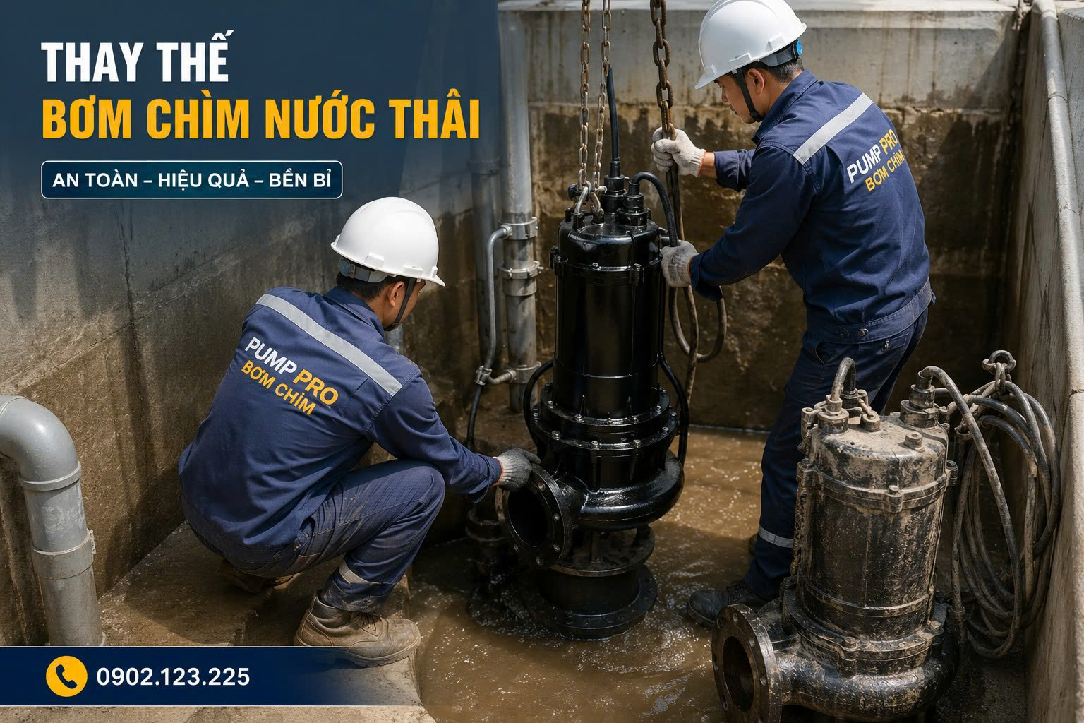Thay Thế Bơm Chìm Nước Thải: