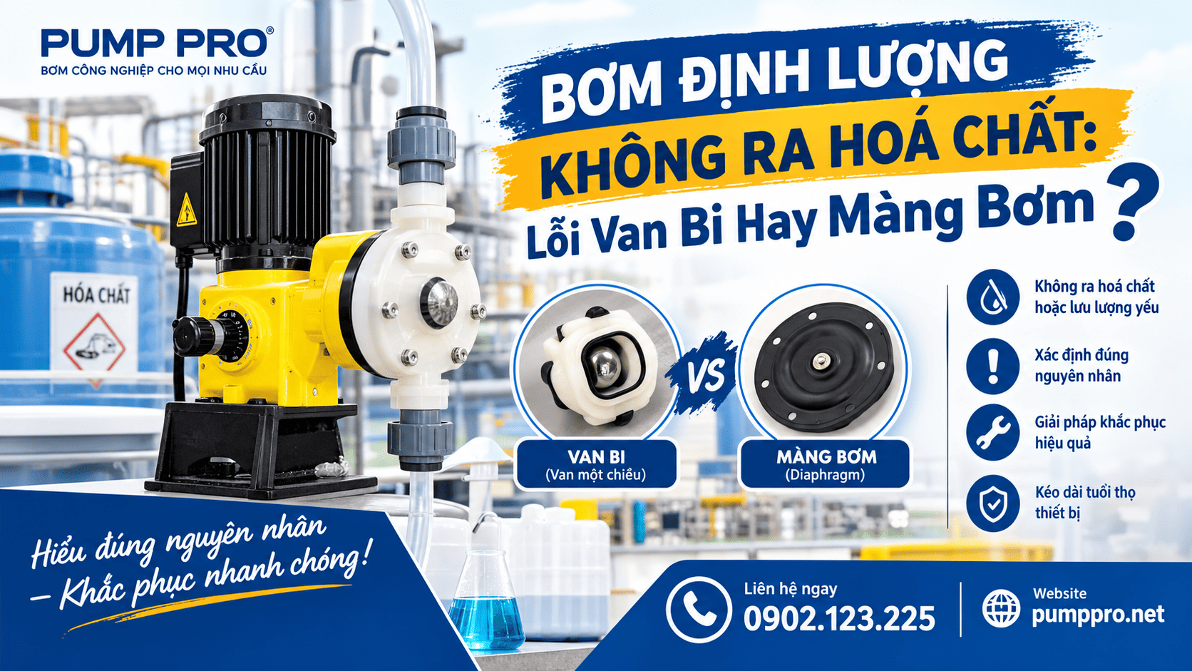Bơm Định Lượng Không Ra Hoá Chất: