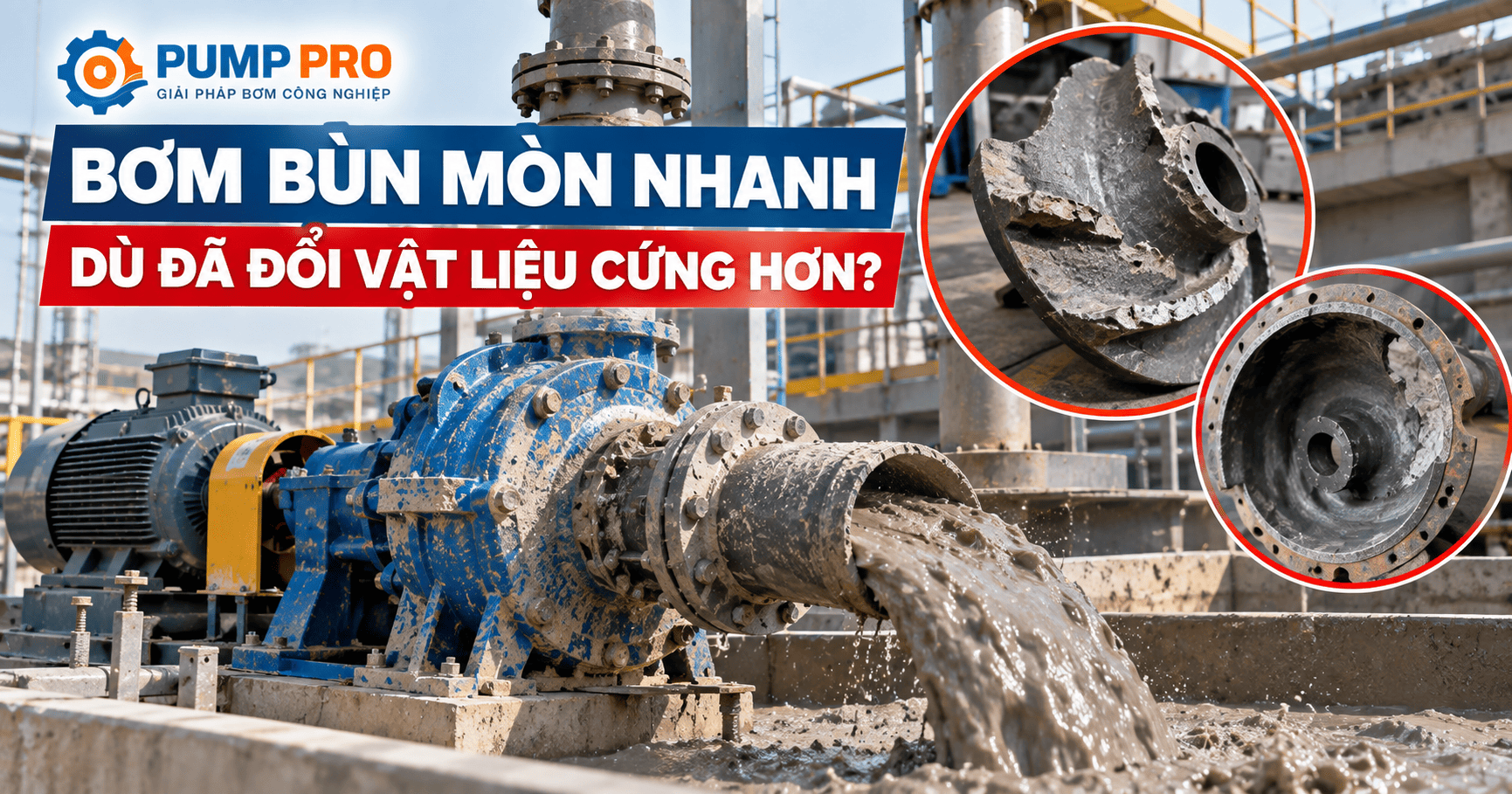 Bơm Bùn Mòn Nhanh Dù Đã Đổi Vật Liệu Cứng Hơn