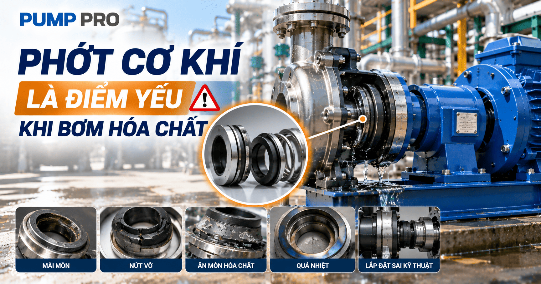 Phớt Cơ Khí Là Điểm Yếu Khi Bơm Hóa Chất