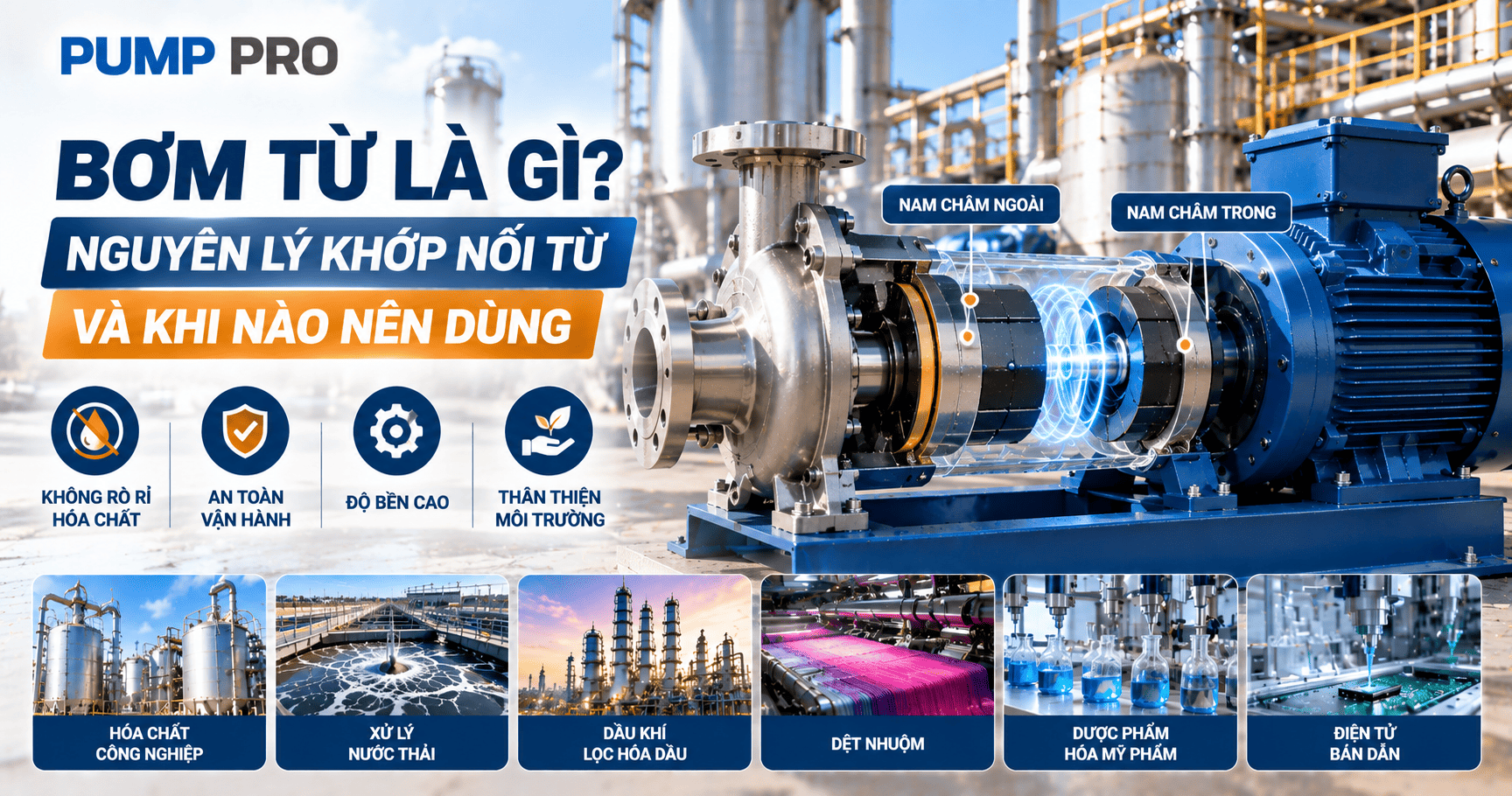 Bơm Từ Là Gì? Nguyên Lý Khớp Nối Từ Và Khi Nào Nên Dùng