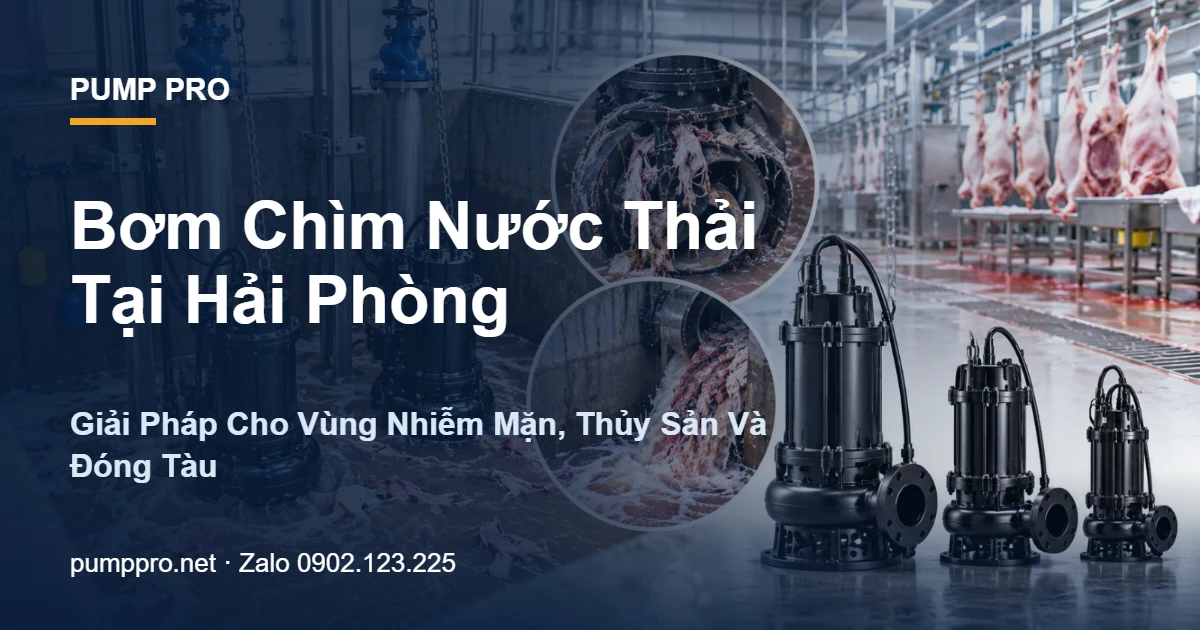 Bơm Chìm Nước Thải Tại Hải Phòng: Giải Pháp Cho Vùng Nhiễm Mặn, Thủy Sản Và Đóng Tàu - Pump Pro