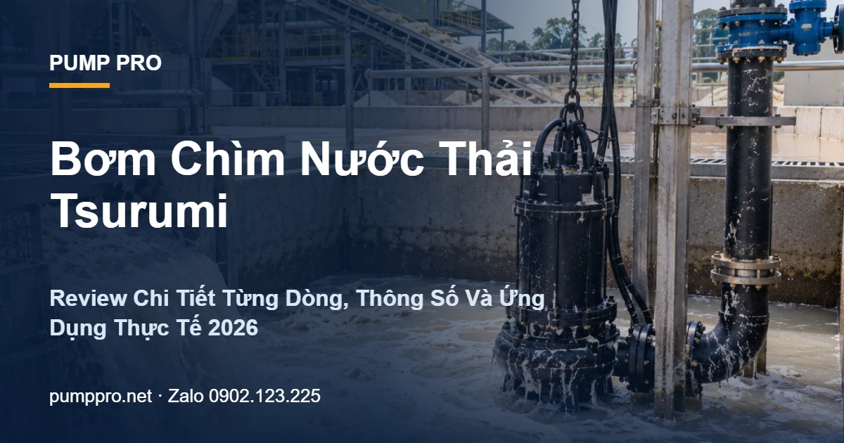 Bơm Chìm Nước Thải Tsurumi — Review Chi Tiết Từng Dòng, Thông Số Và Ứng Dụng Thực Tế 2026 - Pump Pro