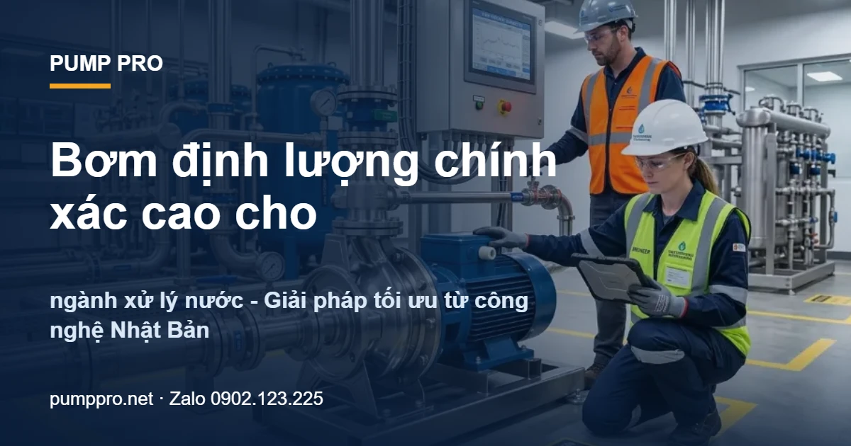 Bơm định lượng chính xác cao cho ngành xử lý nước – Giải pháp tối ưu từ công nghệ Nhật Bản - Pump Pro