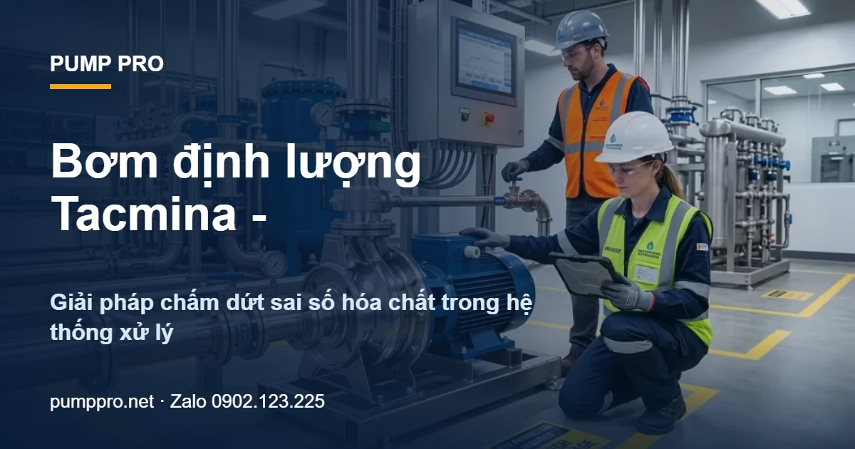 Bơm định lượng Tacmina - Giải pháp chấm dứt sai số hóa chất trong hệ thống xử lý - Pump Pro