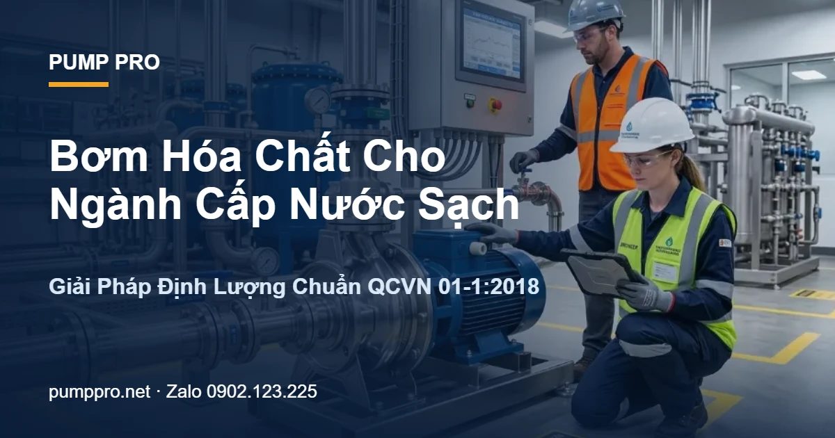 Bơm Hóa Chất Cho Ngành Cấp Nước Sạch — Giải Pháp Định Lượng Chuẩn QCVN 01-1:2018 - Pump Pro