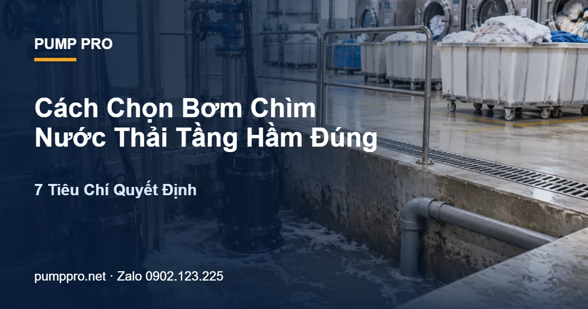 Cách Chọn Bơm Chìm Nước Thải Tầng Hầm Đúng — 7 Tiêu Chí Quyết Định - Pump Pro