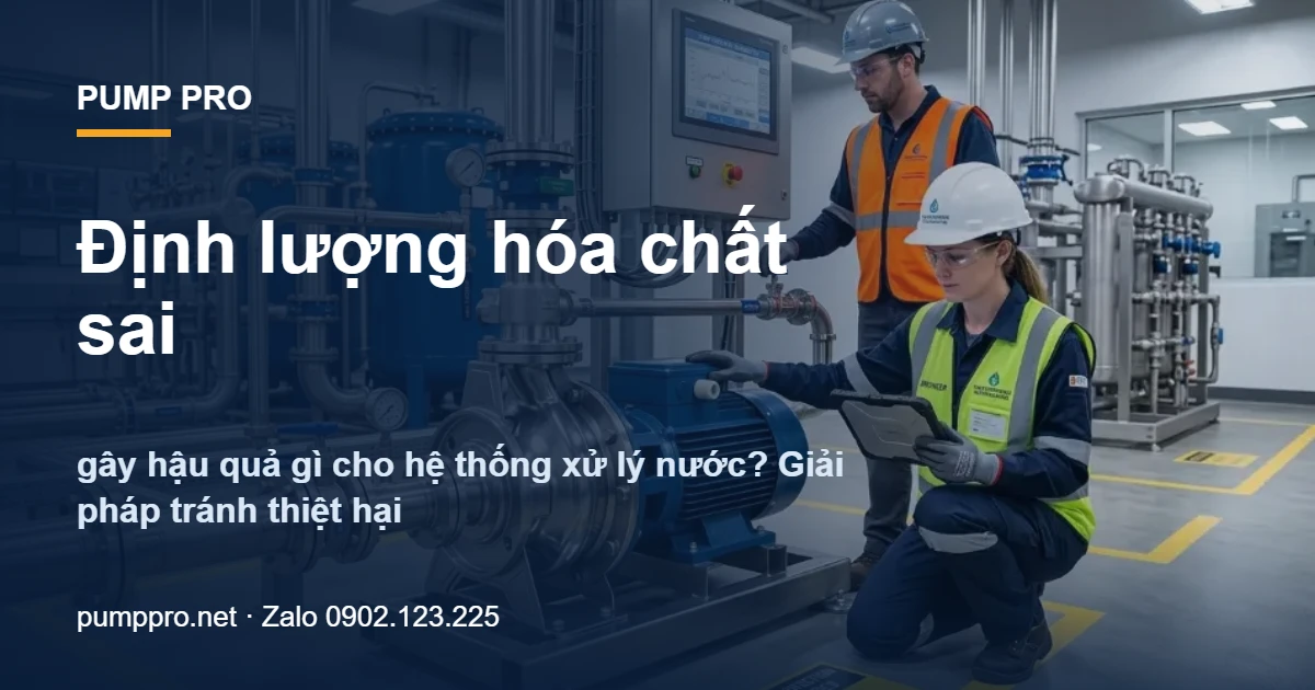 Định lượng hóa chất sai gây hậu quả gì cho hệ thống xử lý nước? Giải pháp tránh thiệt hại hàng trăm triệu - Pump Pro