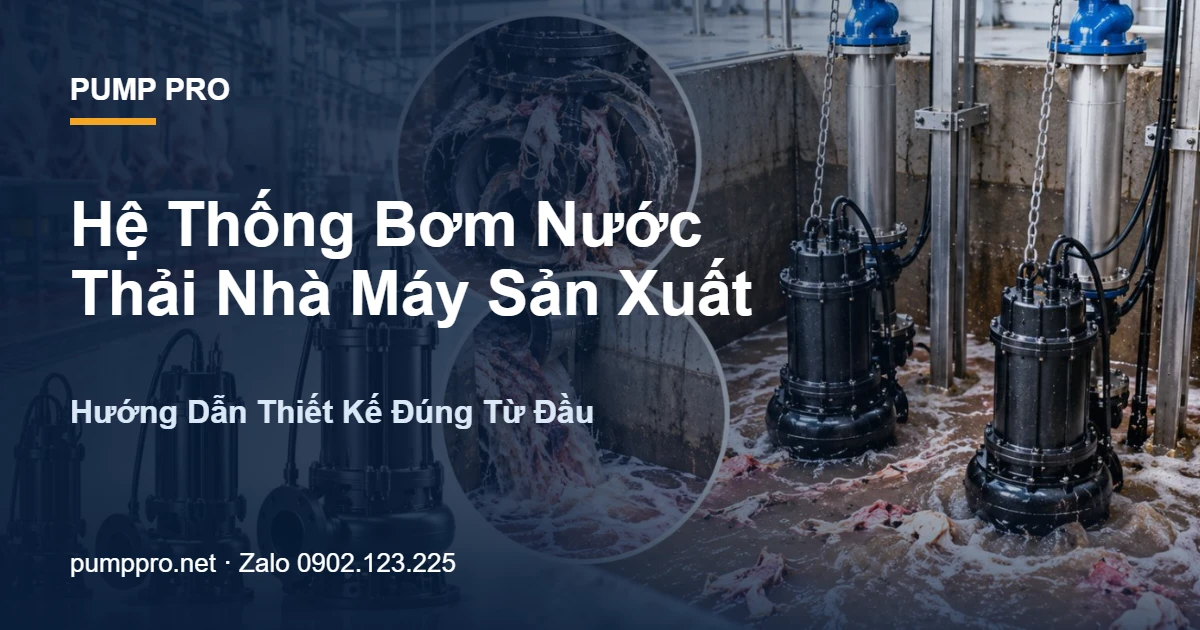 Hệ Thống Bơm Nước Thải Nhà Máy Sản Xuất — Hướng Dẫn Thiết Kế Đúng Từ Đầu - Pump Pro
