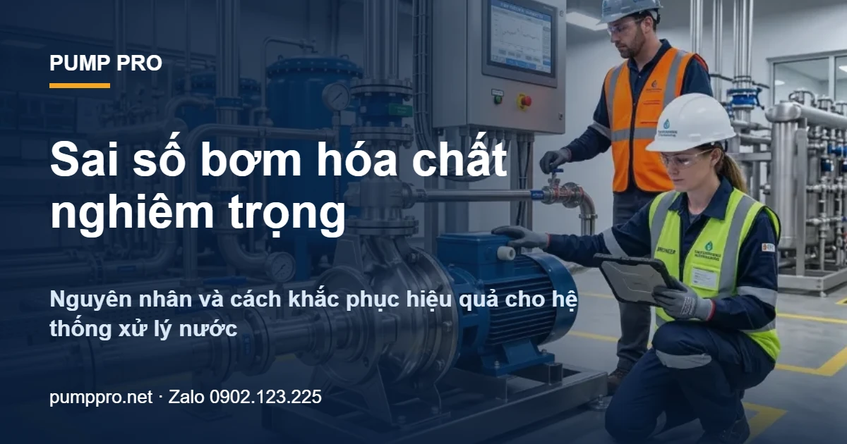 Sai số bơm hóa chất nghiêm trọng – Nguyên nhân và cách khắc phục hiệu quả cho hệ thống xử lý nước - Pump Pro