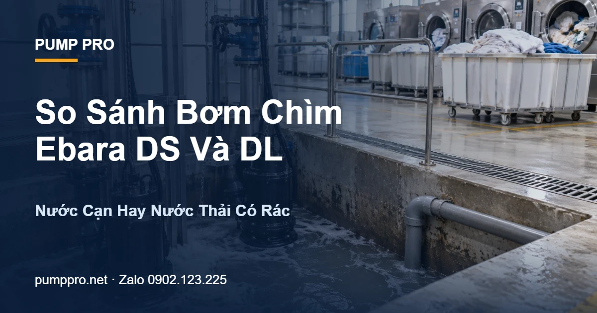 So Sánh Bơm Chìm Ebara DS Và DL: Nước Cạn Hay Nước Thải Có Rác - Pump Pro