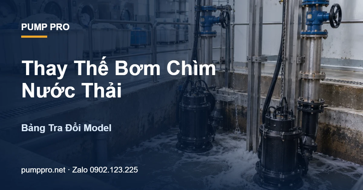 Thay Thế Bơm Chìm Nước Thải: Bảng Tra Đổi Model - Pump Pro